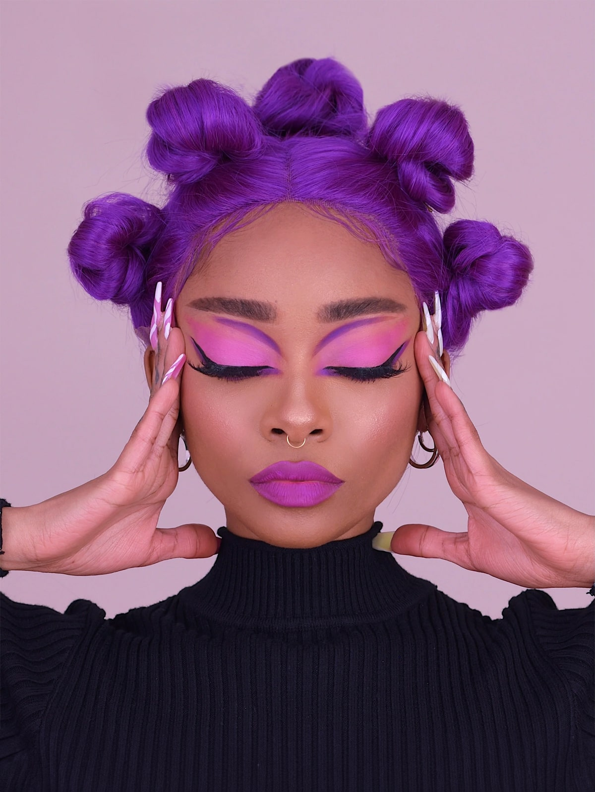 Spotlight—Violet Flame Glam Wig - Image 2