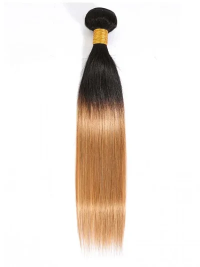 Ombre Hair Bundles Silky Straight 1b/27 Ombre Honey Brown color 10"-30" 100g
