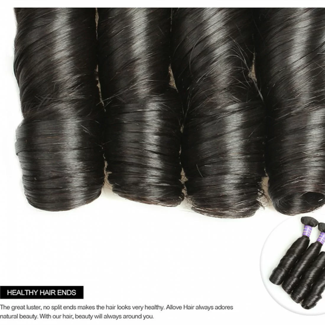 Brazilian Remy Hair Spring Curl 100% Remy Human Hair Natural Balck Color 100g 12"-28" - Image 3