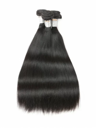 Brazilian Virgin Hair Silky Straight 100% Human Hair 3 Bundles Natural Color