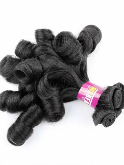 North Korean Hair Unprocessed Virgin Hair Funmi Curl 95-100g /package 12-14" Nature Color