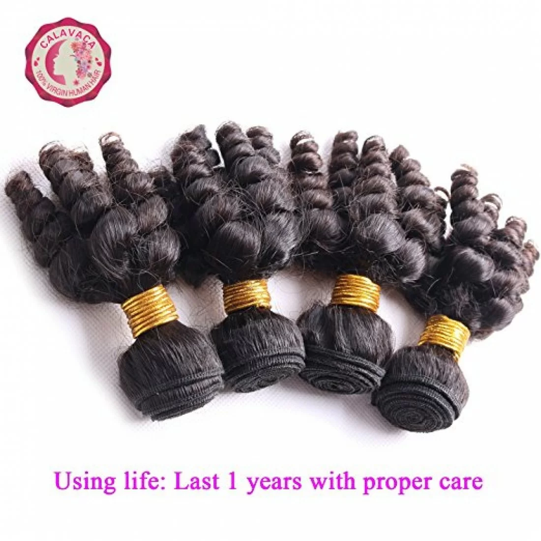 Funmi Hair 4 Bundles Natural Black Unprocessed Human Hair Short Curly Weave Brazilian Virgin Hair 200g/lot (12" 12" 12" 12”) - Image 3