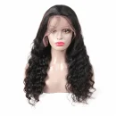 10A Lace Front Wig,Human Hair Wigs With Baby Hair Nature Black - Loose Wave