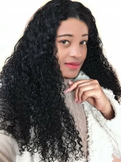 10A Lace Front Human Hair Wigs Water Wave Remy Hair Wig