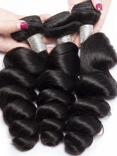 Brazilian Virgin Hair Loose Wave 100% Human Hair 3 Bundles Deal Natural Color