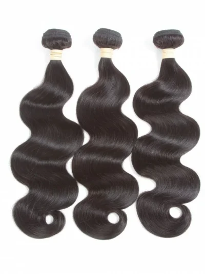 Remy Hair Extension 100% Human Hair Bundles 3PCS Natural Color - Body Wave