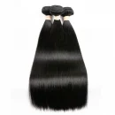Remy Hair Extensions 100% Human Hair Bundles 3PCS Natural Color - Straight