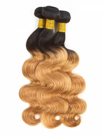 3 Bundles Pre-colored Ombre Human Hair Body Wave Hair Extensions