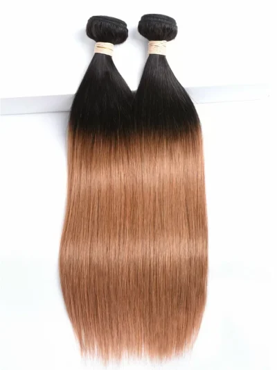 3 Bundles Pre-colored Ombre Human Hair Straight Hair Extensions