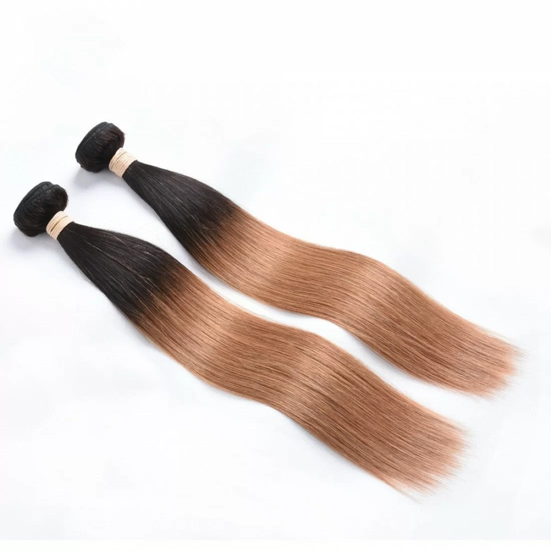 3 Bundles Pre-colored Ombre Human Hair Straight Hair Extensions - Image 3