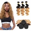 Ombre Hair Bundles Body Wave 1b/27 Ombre Honey Brown Color 10"-28" 100g