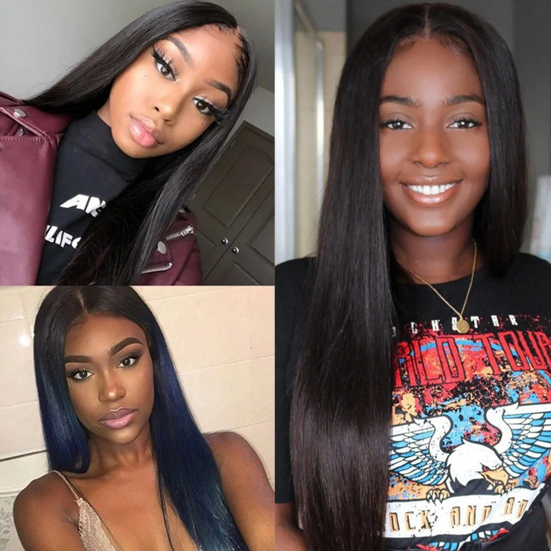U Part Wigs Human Hair Wigs for Black Women Brazilian Straight Remy Hair Wigs Glueless Natural Color U-part wigs Hair Extension Clip in - Image 3