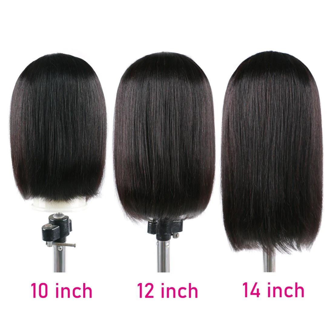 U Part Bob Wigs Human Hair For Women Remy Hair Clip in Short Straight Glueless Wig - Image 9