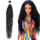 Brazilian Remy Hair Deep Wave Natural Black 10-30 Inch 100g