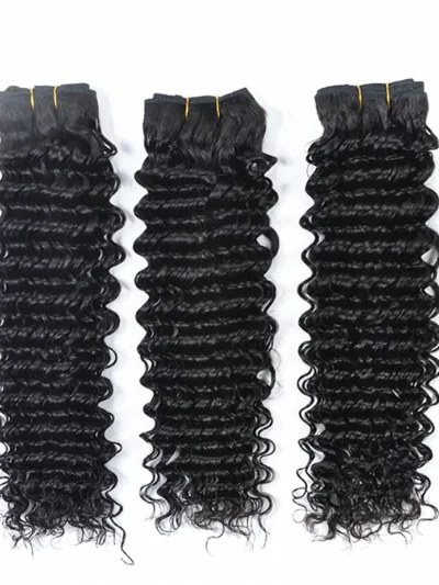 Brazilian Virgin Hair Deep Wave 100% Human Hair 3 Bundles Deal Natural Color