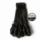 Funmi Hair 4 Bundles Natural Black Unprocessed Human Hair Spiral Curl Brazilian Virgin Hair 300g/lot