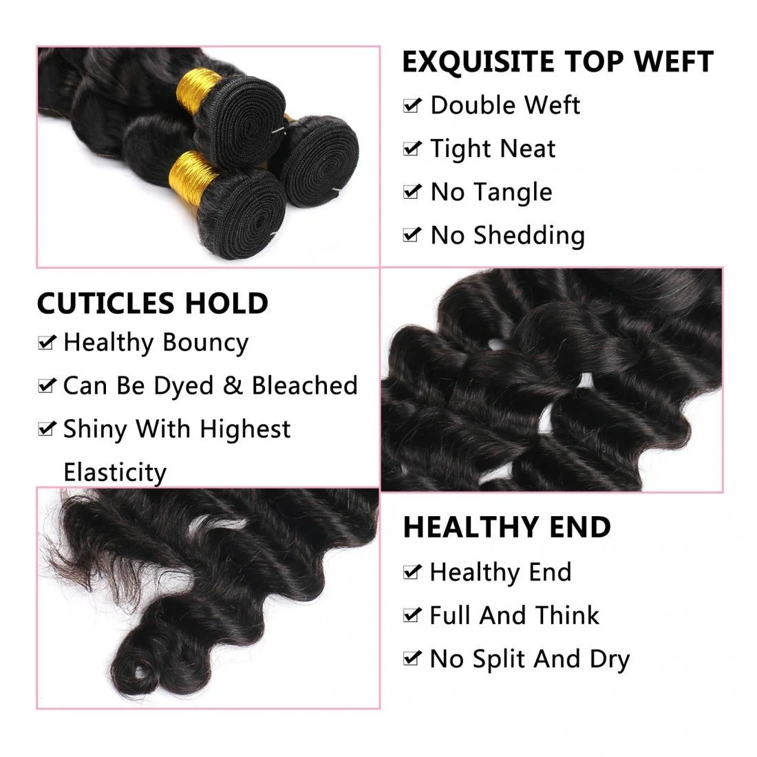 Brazilian Remy Hair Loose Deep 10-30 Inch 100g - Image 2