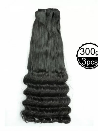 Funmi Hair 4 Bundles Natural Black Unprocessed Human Hair Ocean Wave Brazilian Virgin Hair 300g/lot