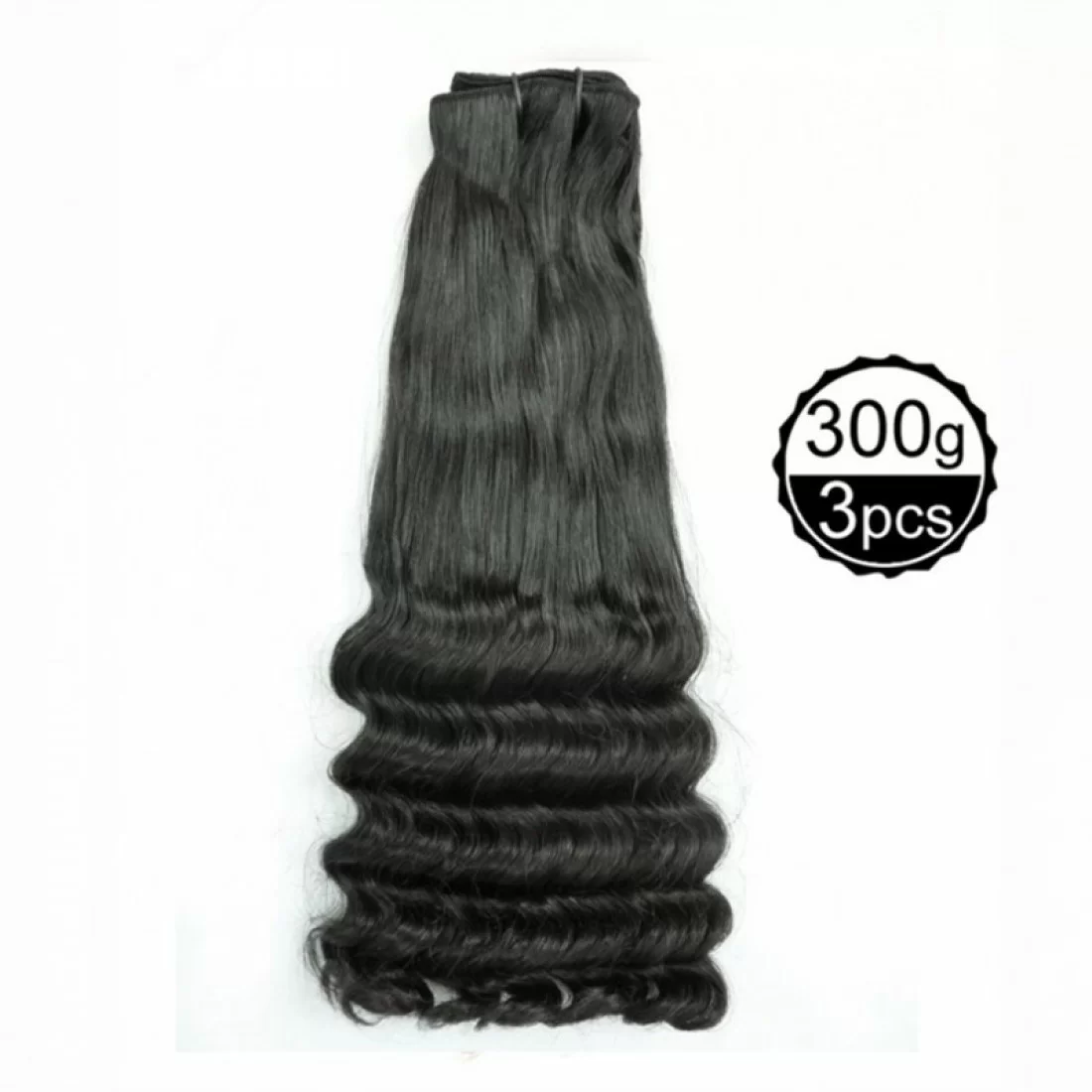 Funmi Hair 4 Bundles Natural Black Unprocessed Human Hair Ocean Wave Brazilian Virgin Hair 300g/lot